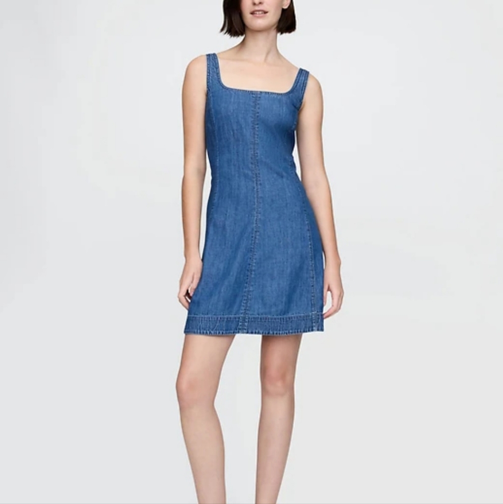 Gap Denim Mini Dress, Medium Wash, XXS